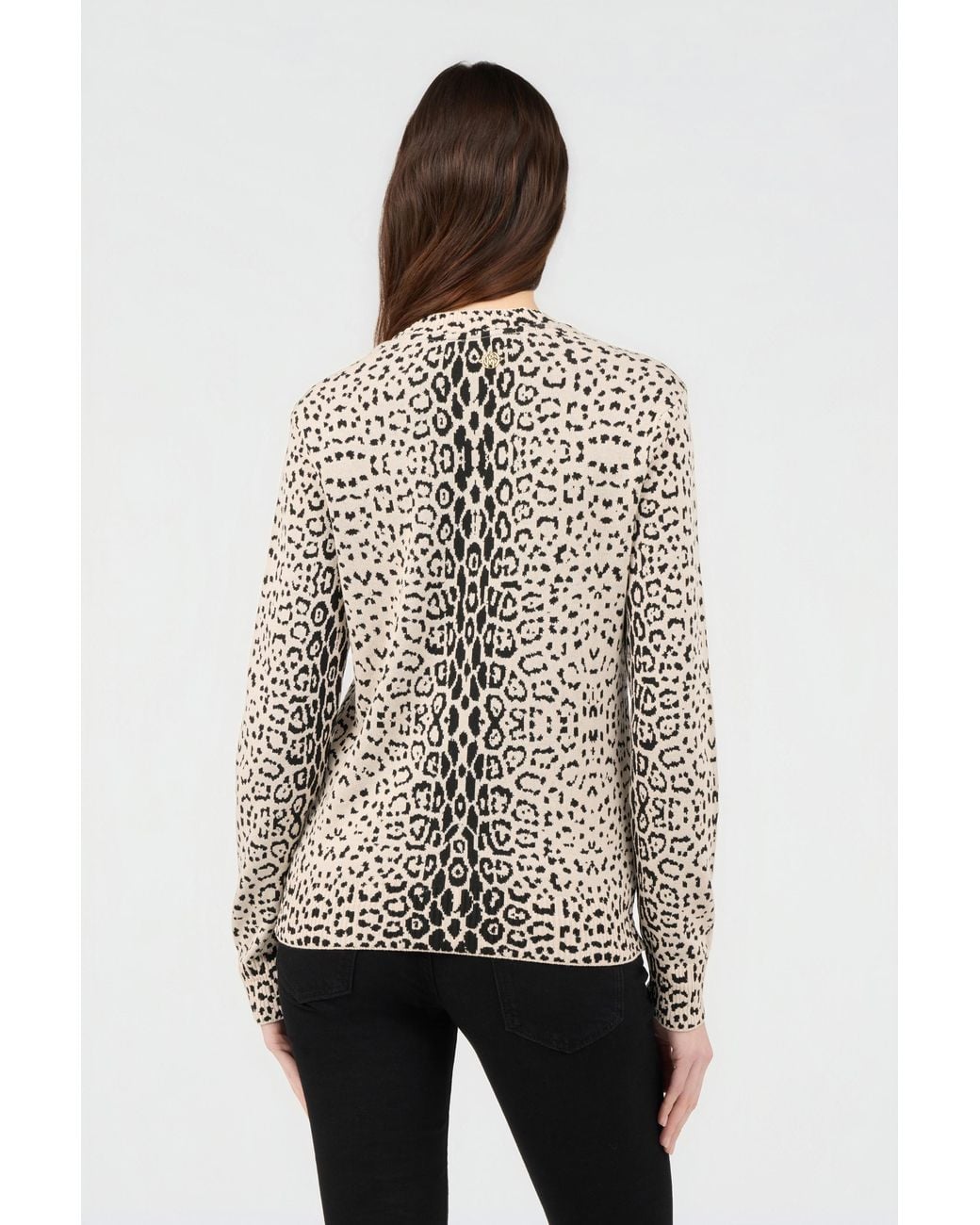 Roberto Cavalli White Jaguar Print Top