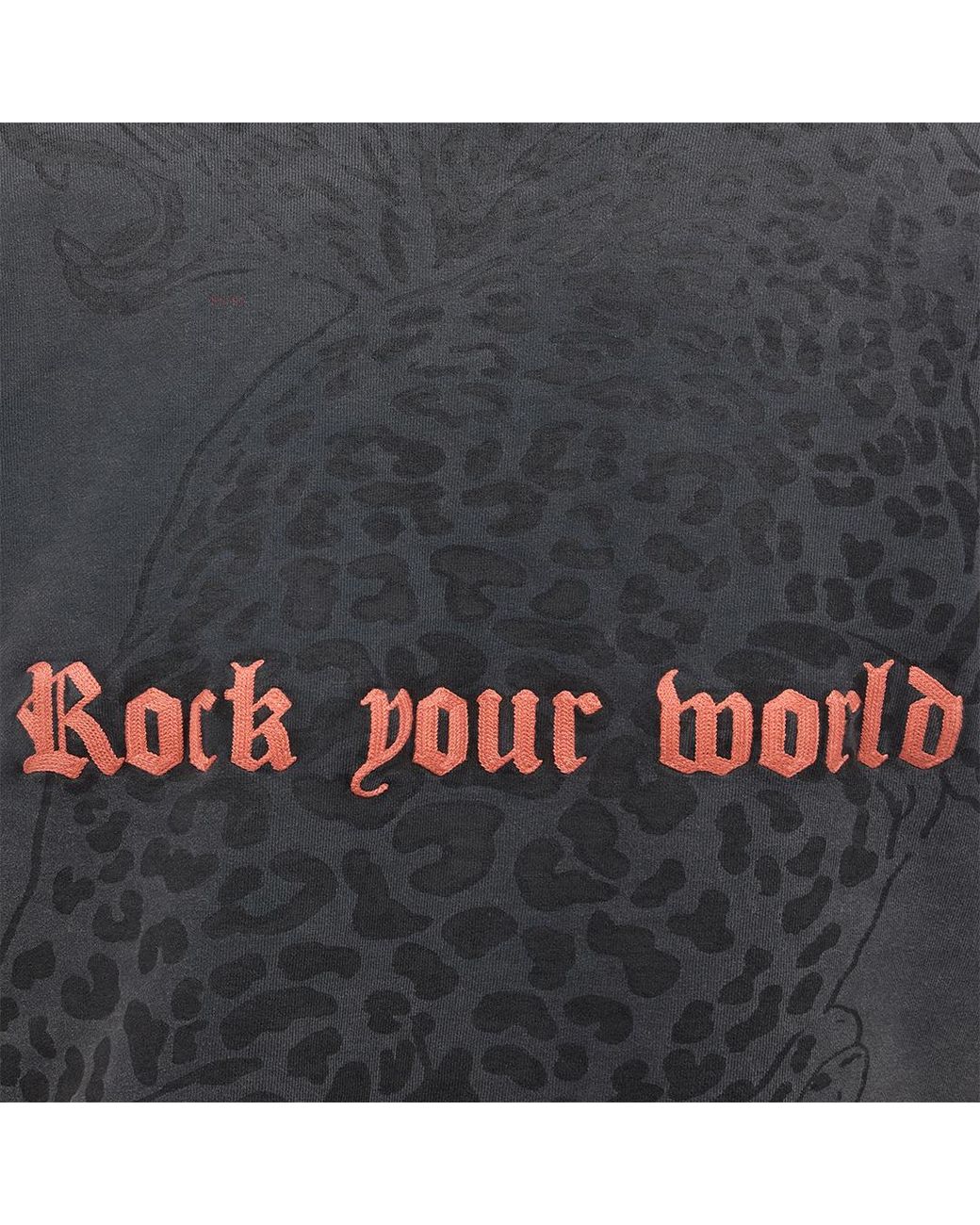 Roberto Cavalli Gray Sweatshirt With Jaguar And Lettering for men