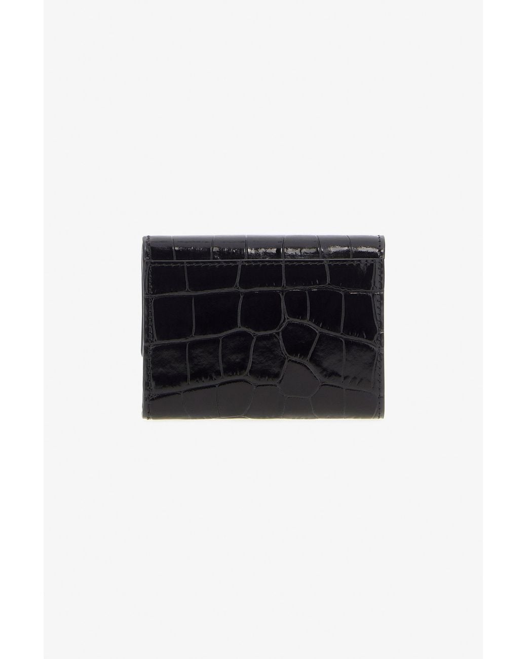 Roberto Cavalli Black Croc-Effect Wallet