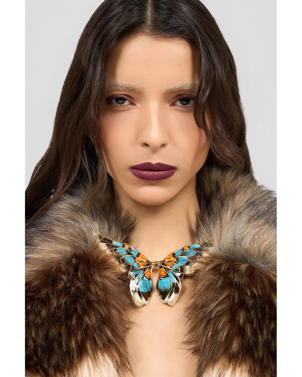 Roberto Cavalli White Butterfly Necklace
