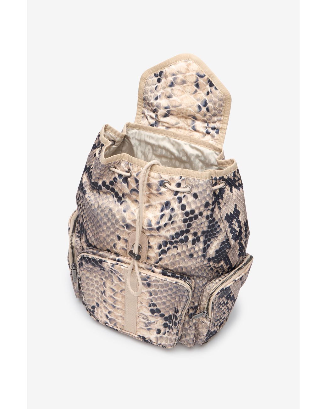 Roberto Cavalli Gray Napoli Python Backpack