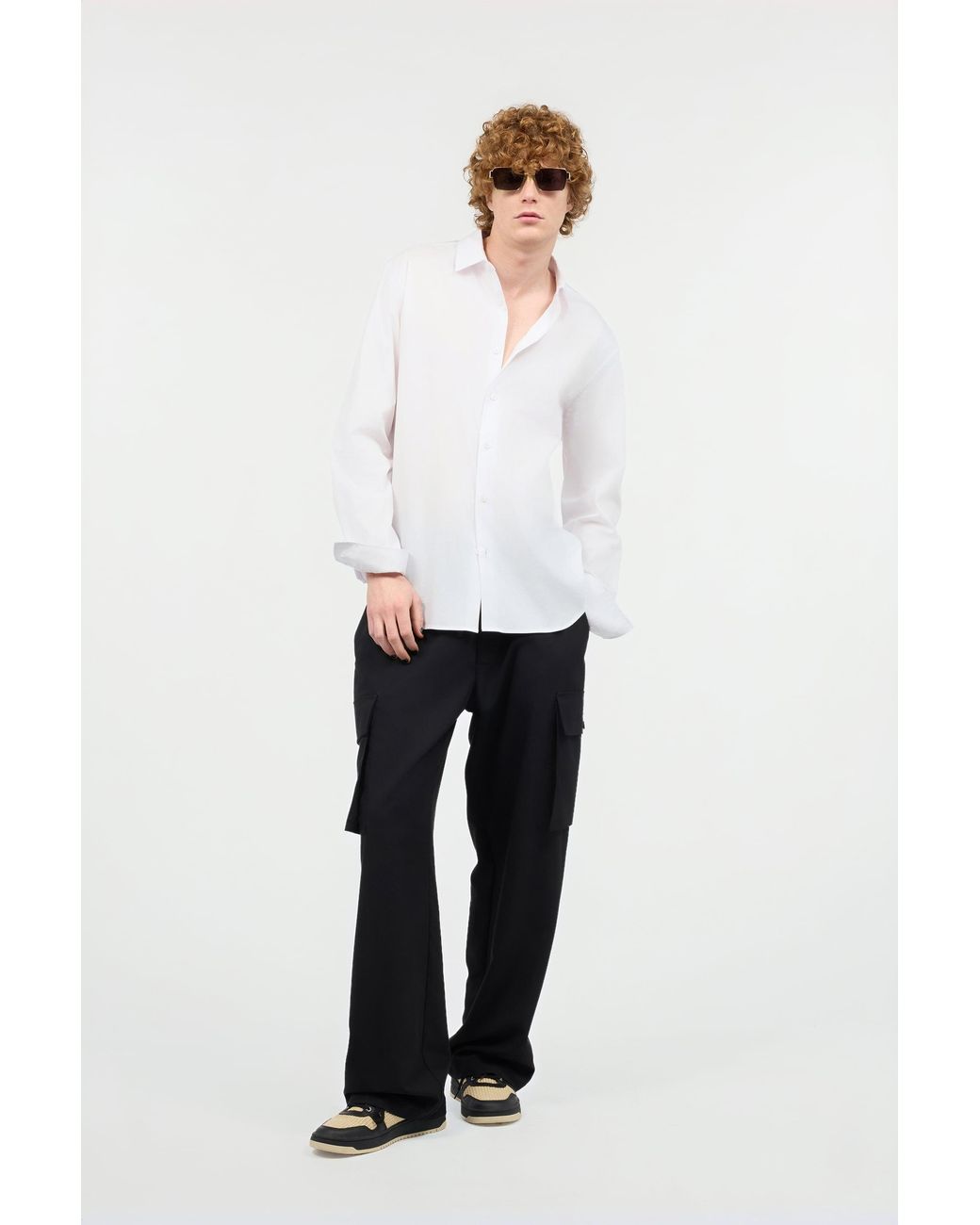Roberto Cavalli White Solid-Color Shirt for men