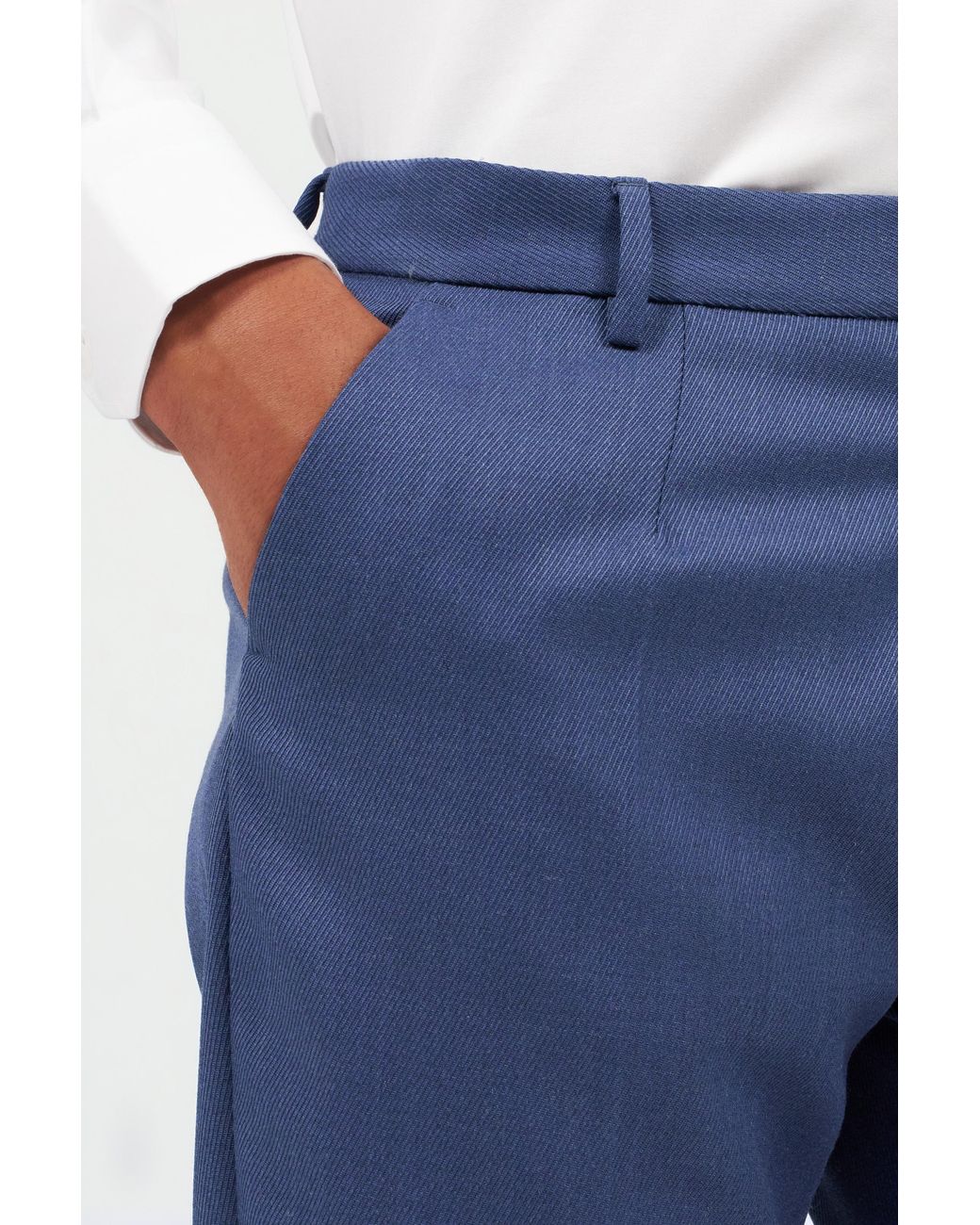 Roberto Cavalli Blue Mid-Rise Pants for men