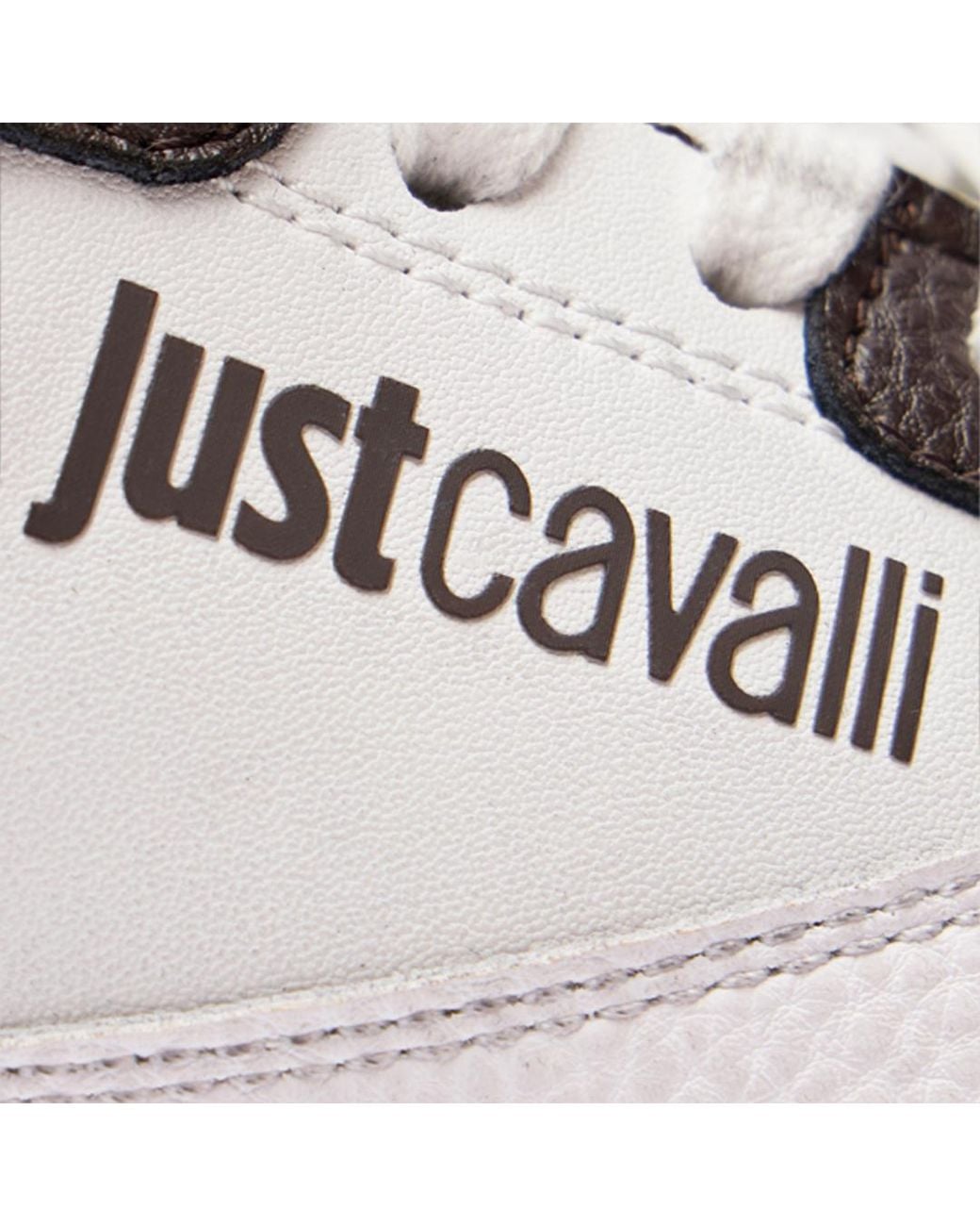 Roberto Cavalli Multicolor Leather Sneakers With Contrast Inserts for men