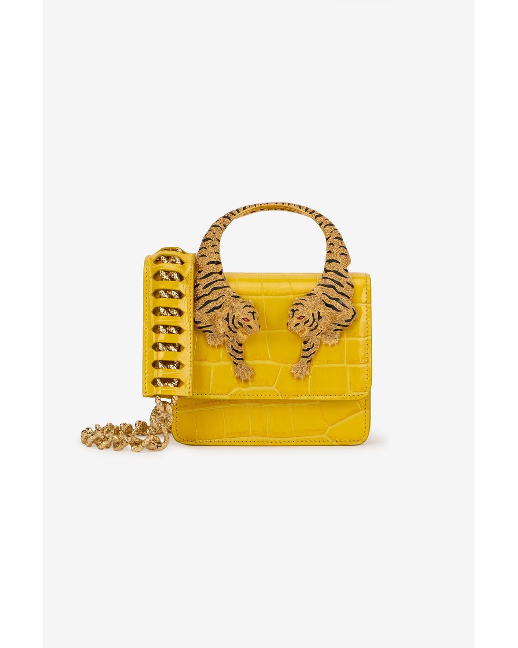 Roberto Cavalli Yellow Small Roar Bag