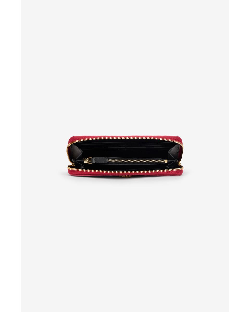 Roberto Cavalli Red Crocodile Effect Zip-Around Wallet