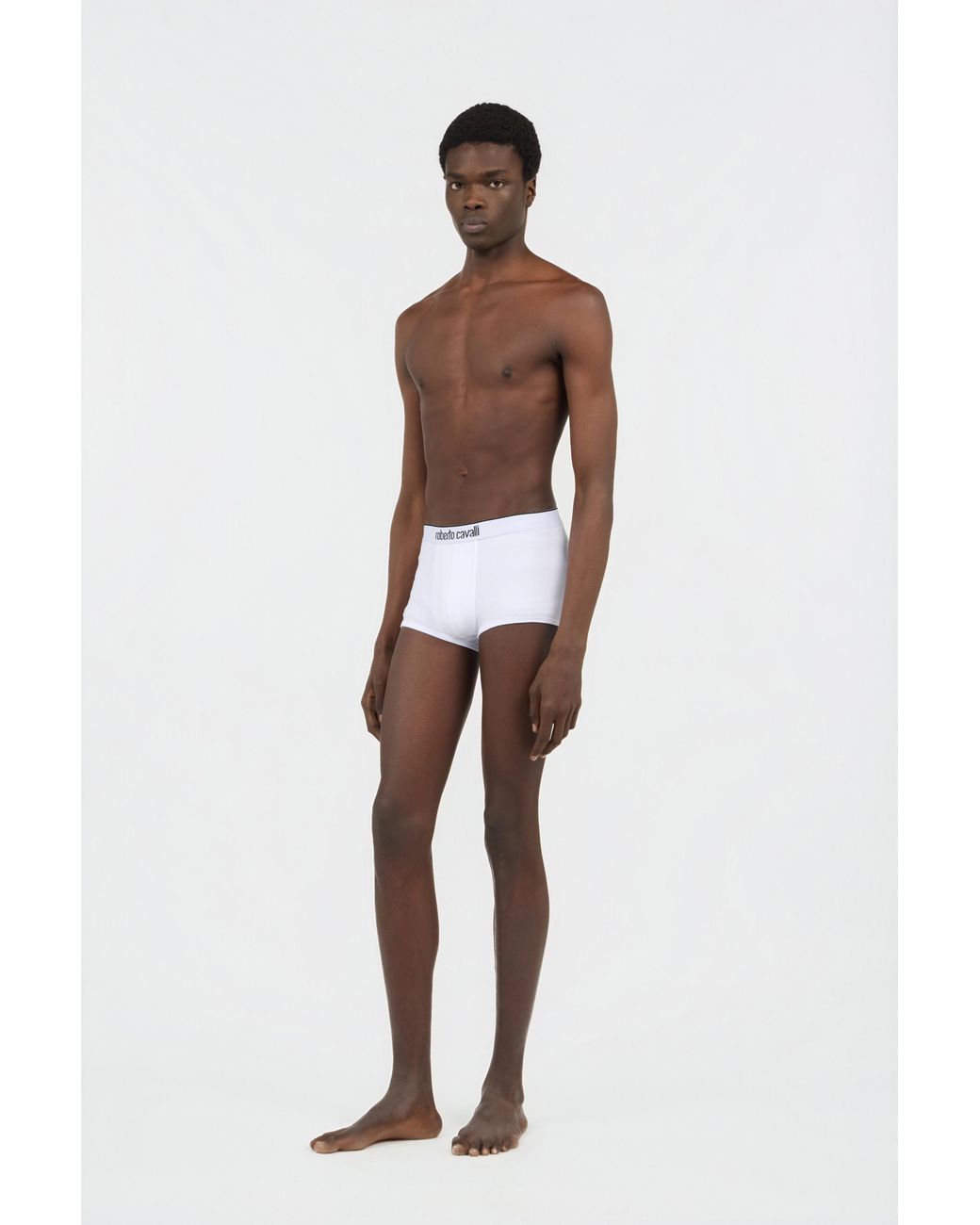 Roberto Cavalli White Cotton Boxers Bi-Pack for men