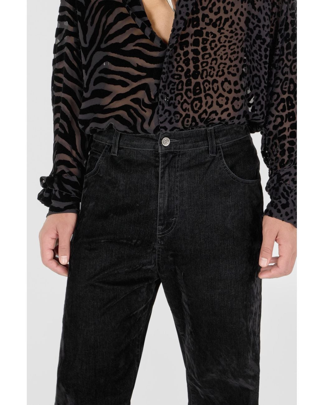 Roberto Cavalli Black Classic Jeans for men