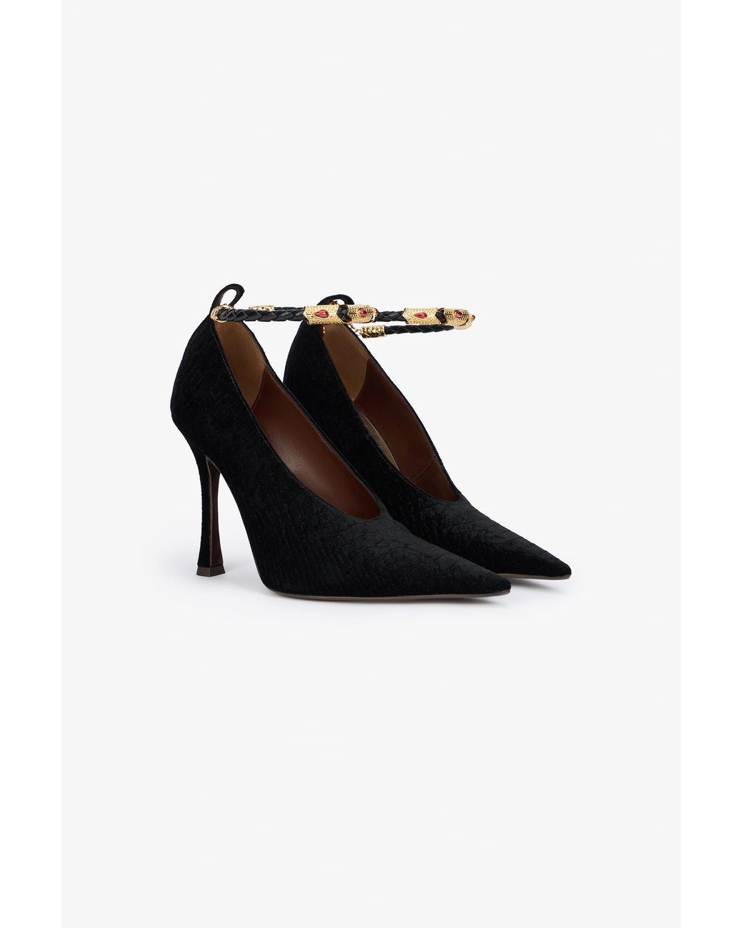 Roberto Cavalli Black Pumps With Strap