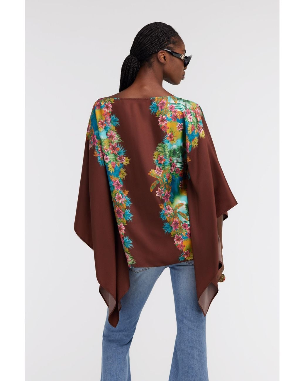 Roberto Cavalli Multicolor Hawaii Print Silk Shirt