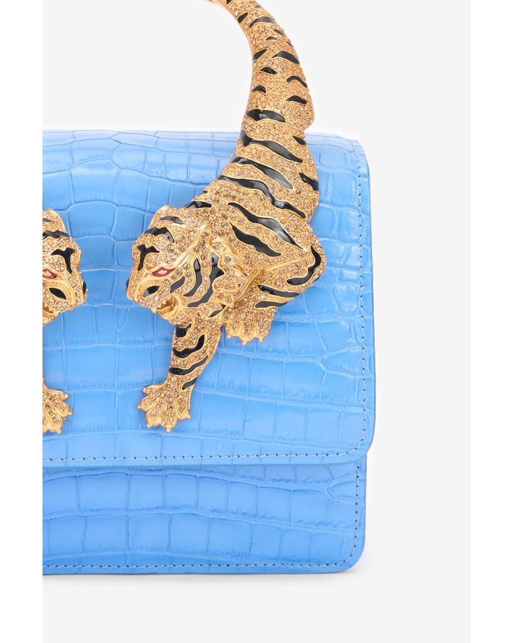 Roberto Cavalli Blue Medium Roar Bag