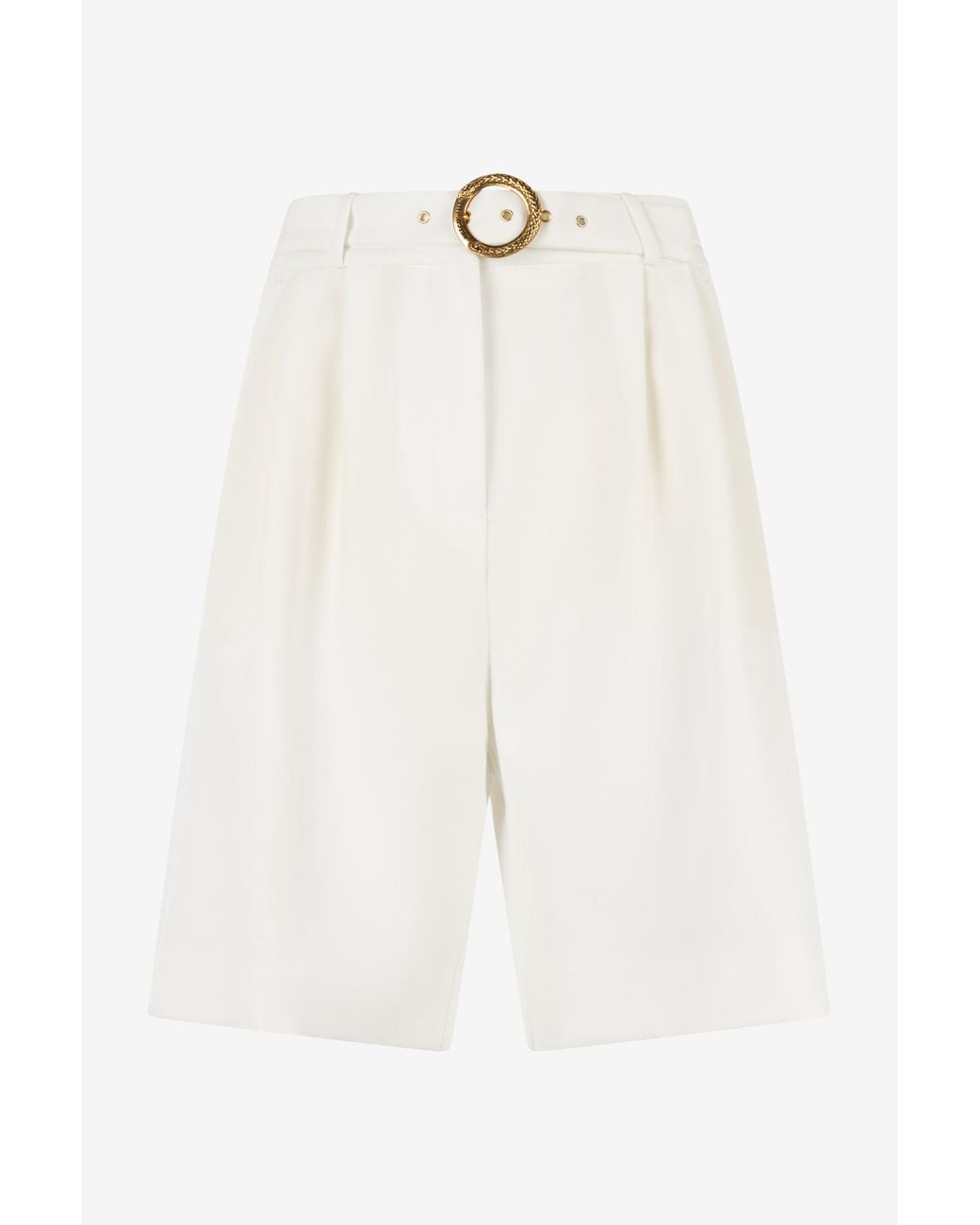 Bermudas Sastre Con Cinturón Roberto Cavalli de color White