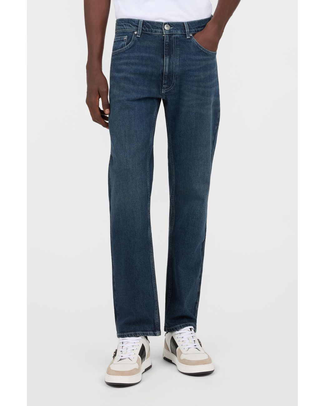 Roberto Cavalli Blue Denim Trousers Trousers Five-Pocket for men