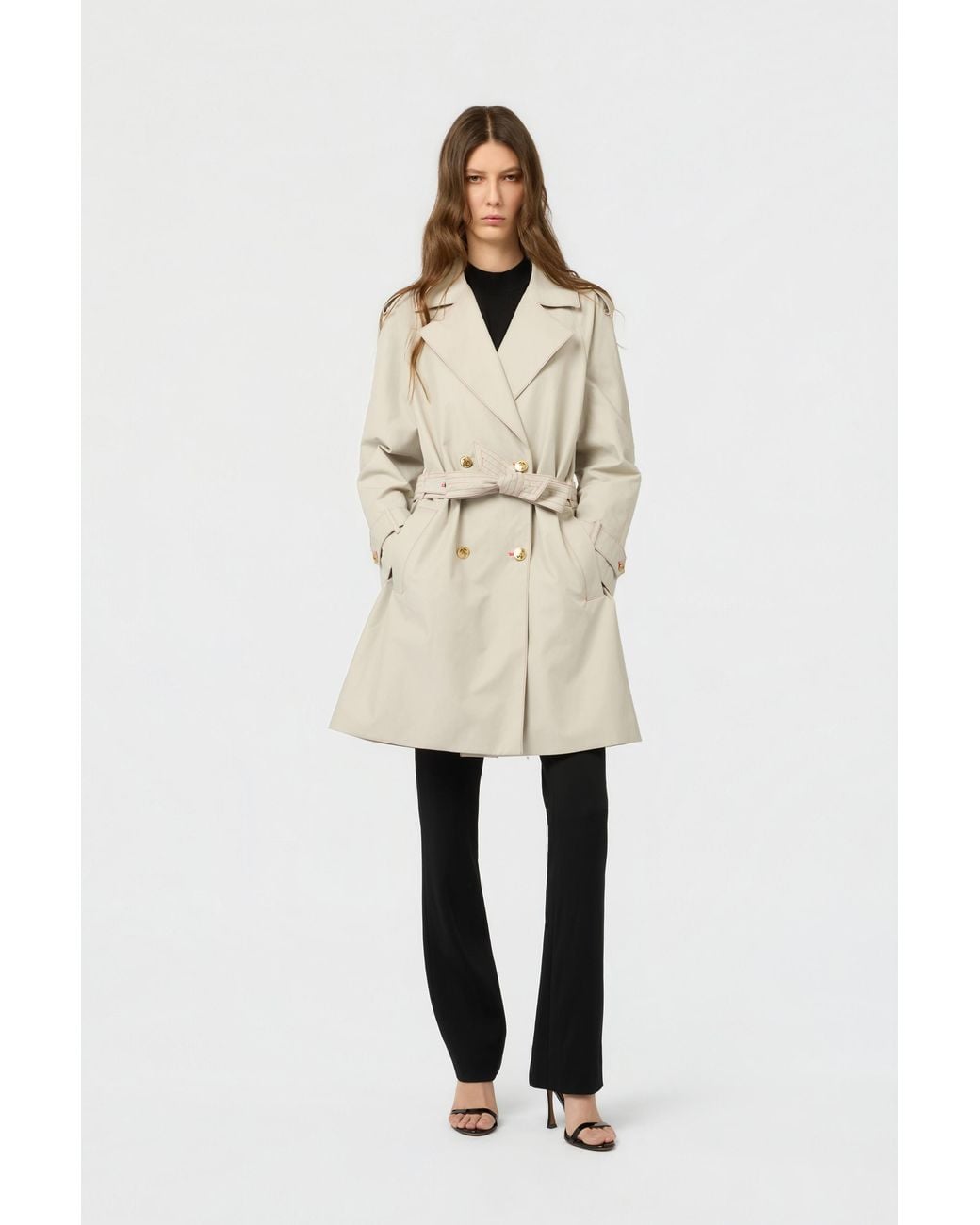 Roberto Cavalli Natural Trench Coat