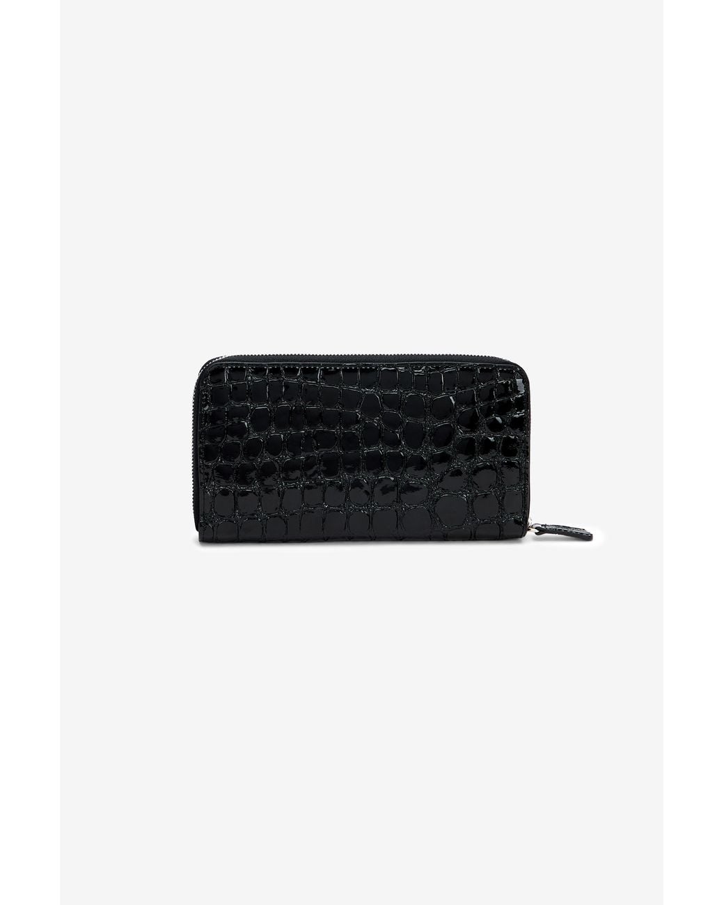 Roberto Cavalli Black Roar Leather Wallet With Zip