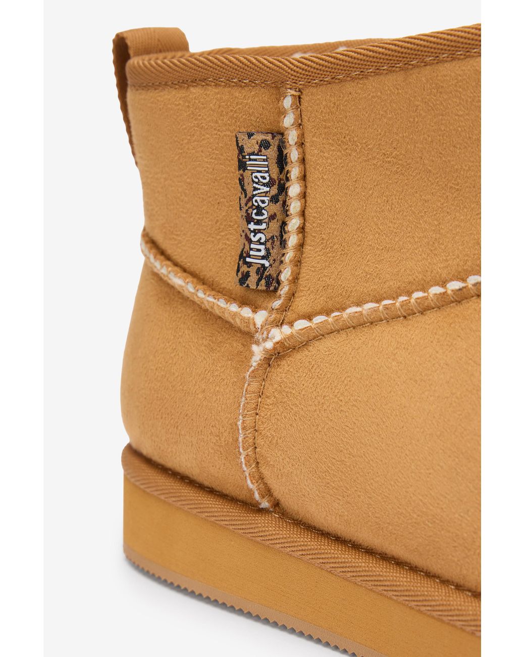 Roberto Cavalli White Camel Ankle Boots Contrast Stitching