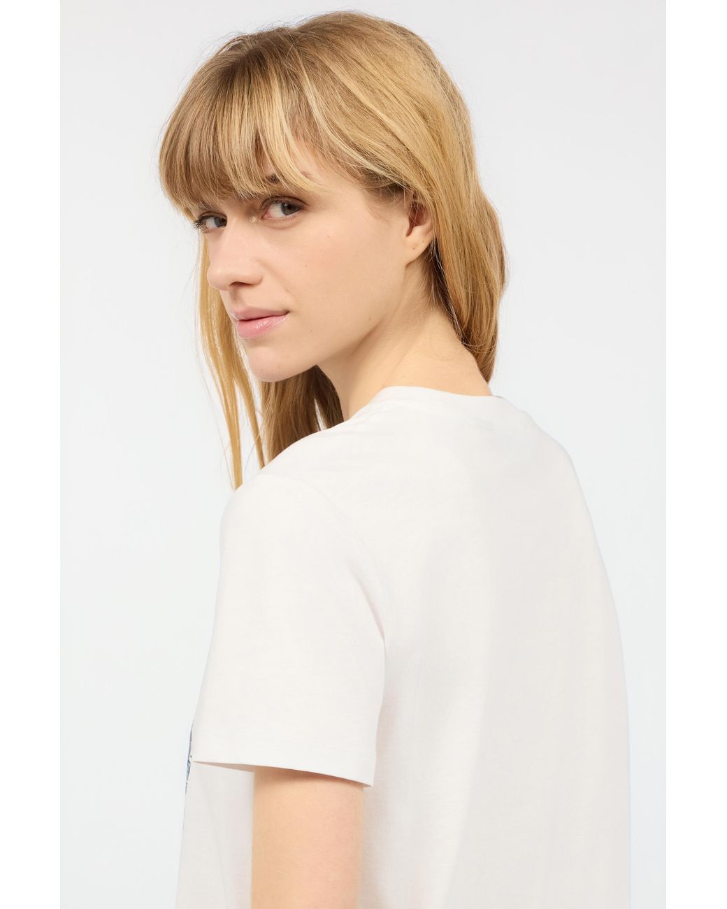Roberto Cavalli White T-Shirt With Graphic And Jc Monogram