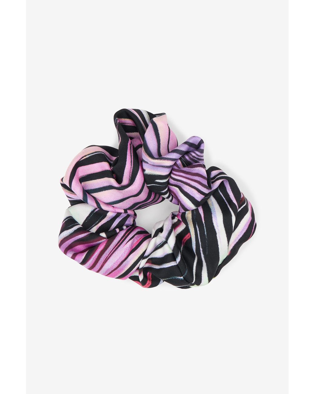 Roberto Cavalli Multicolor Ray Of Paradise Print Silk Scrunchie