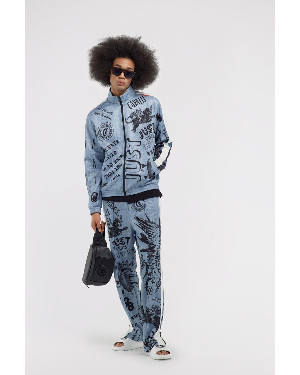 Roberto Cavalli Blue Just Cavalli Trousers for men