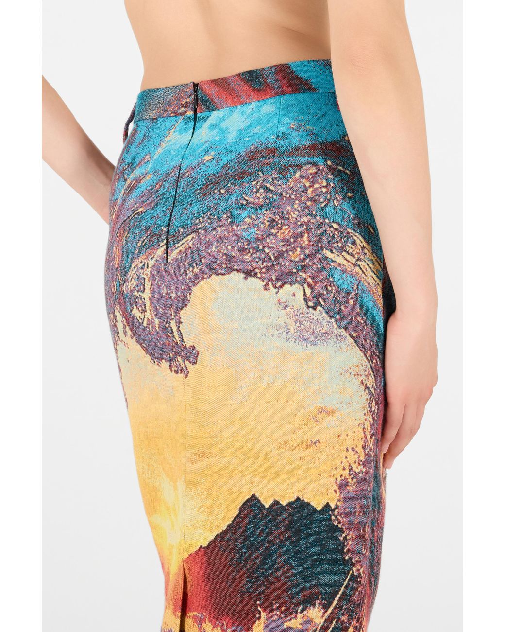 Roberto Cavalli White Itaca Print Skirt