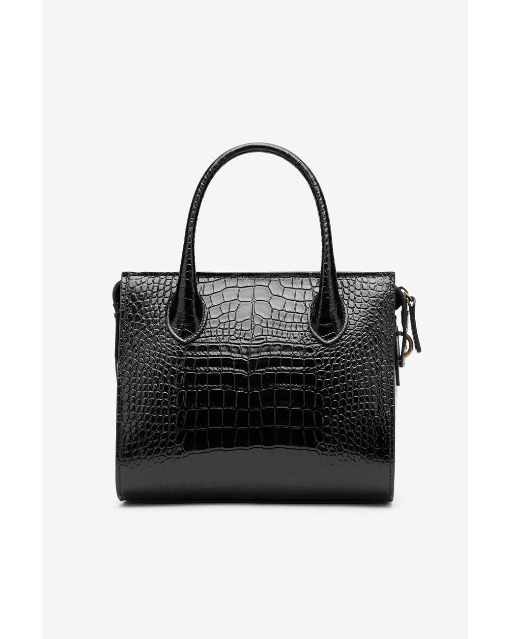 Roberto Cavalli Black Top Handle Bag With Monogram Rc