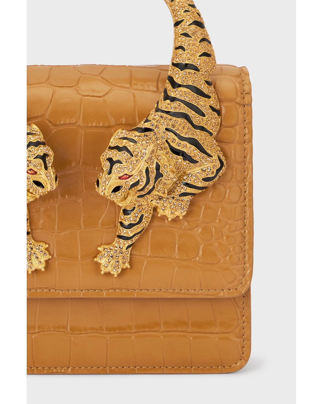 Roberto Cavalli Metallic Medium Roar Bag