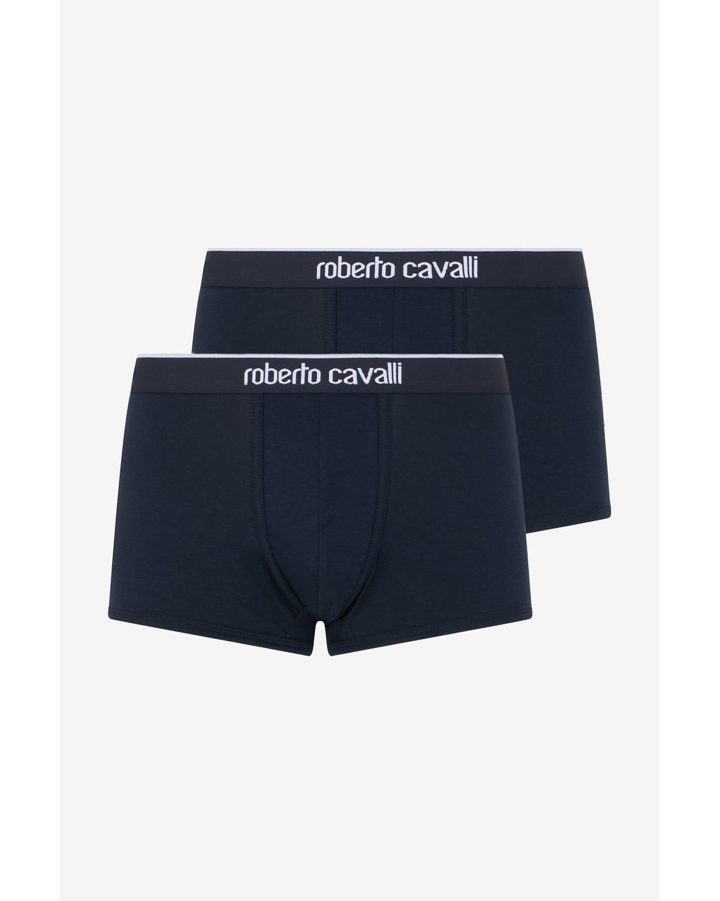 Roberto Cavalli Blue Cotton Boxers Bi-Pack for men