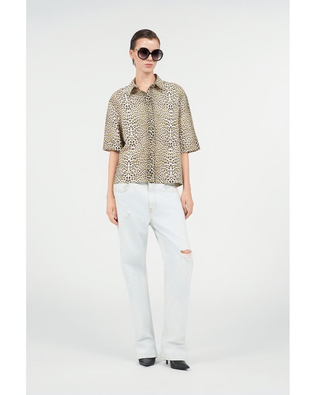 Roberto Cavalli Natural Baby Jaguar Print Shirt