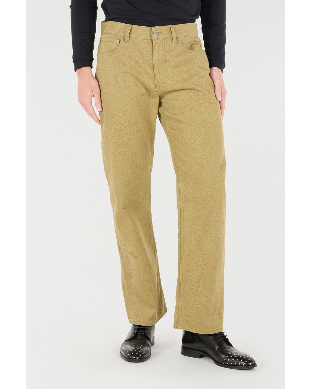 Roberto Cavalli Five-Pocket-Hose Mit Print Python in Yellow für Herren