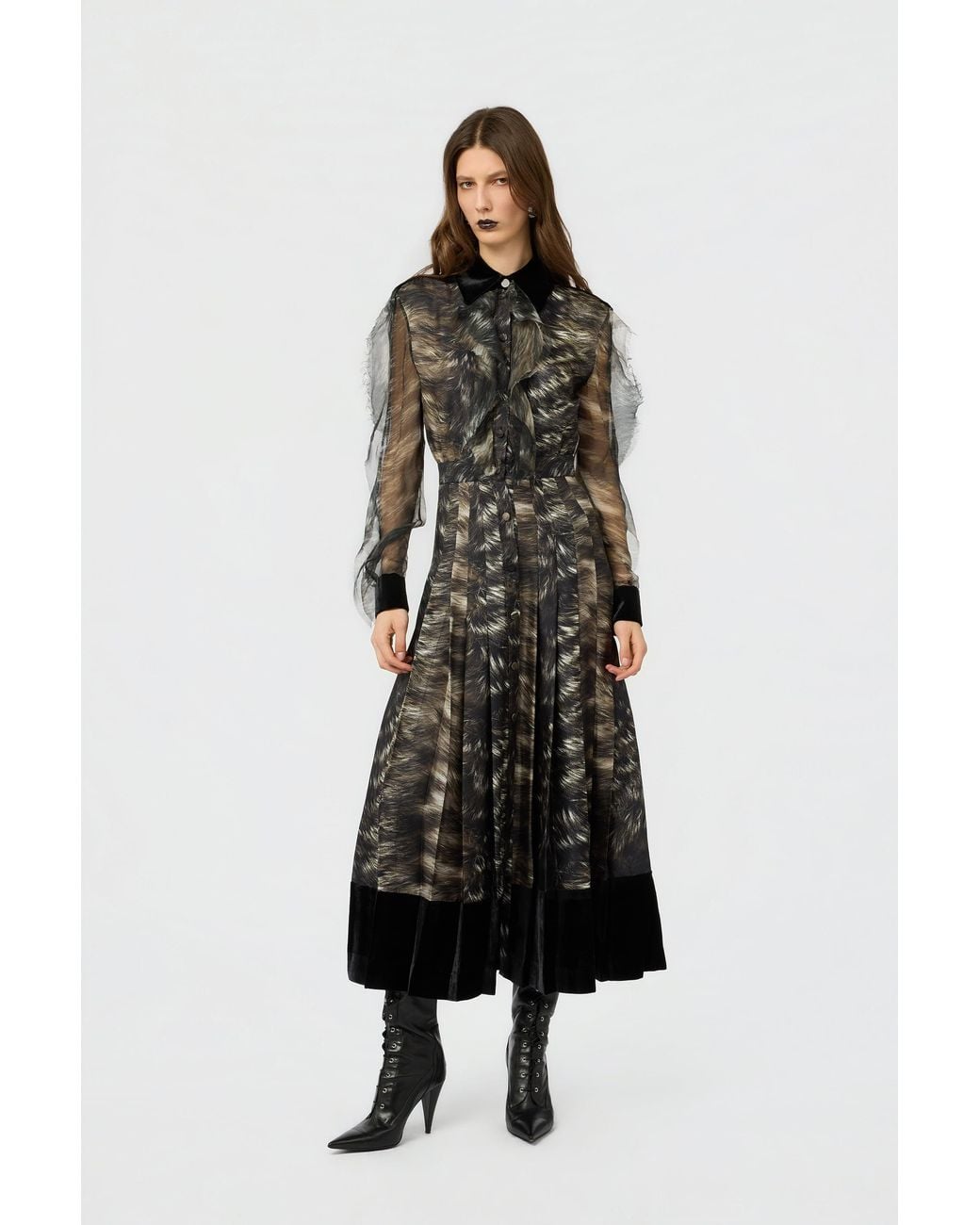 Roberto Cavalli Black Midi Dress