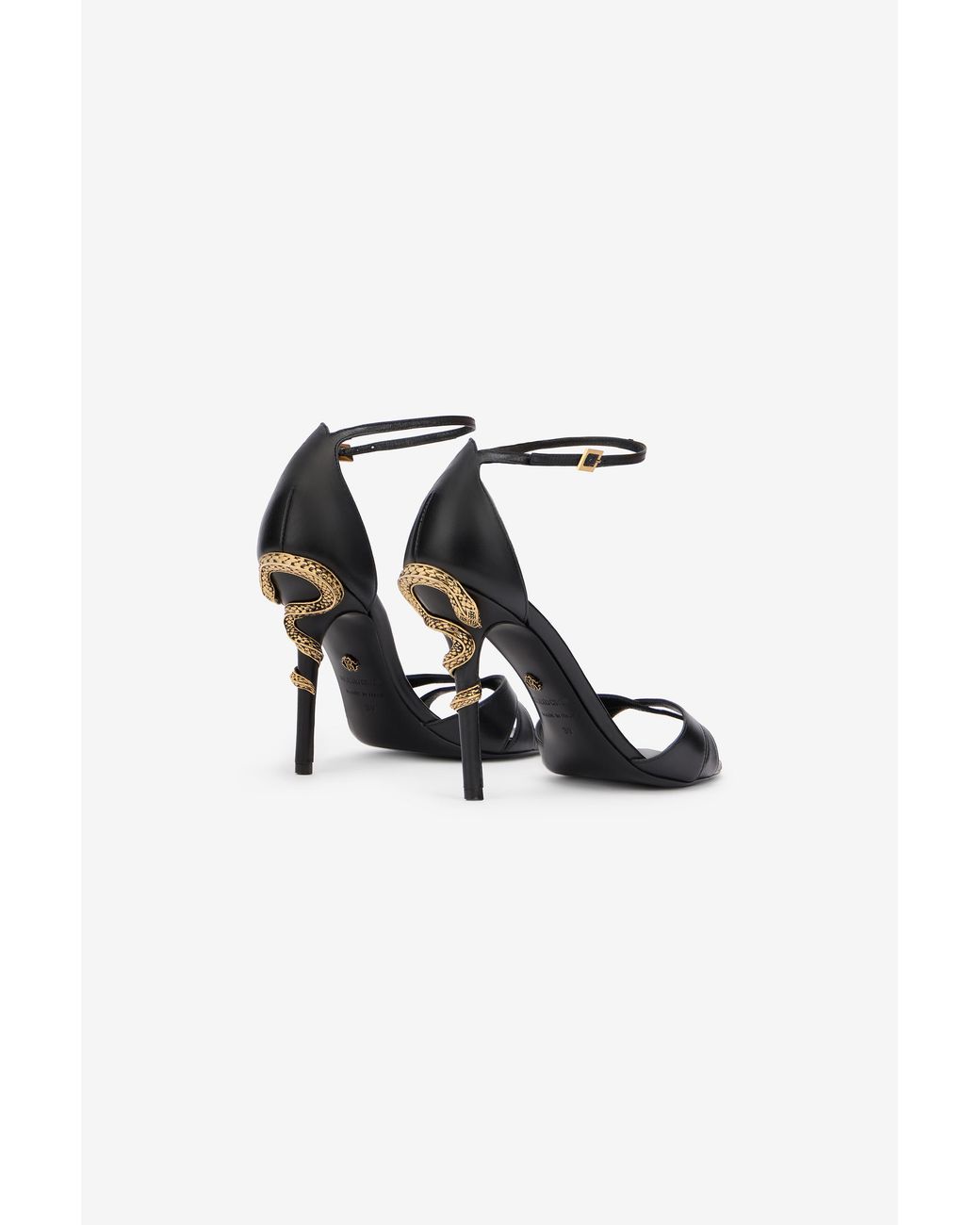Roberto Cavalli Blue Serpentine Sandal