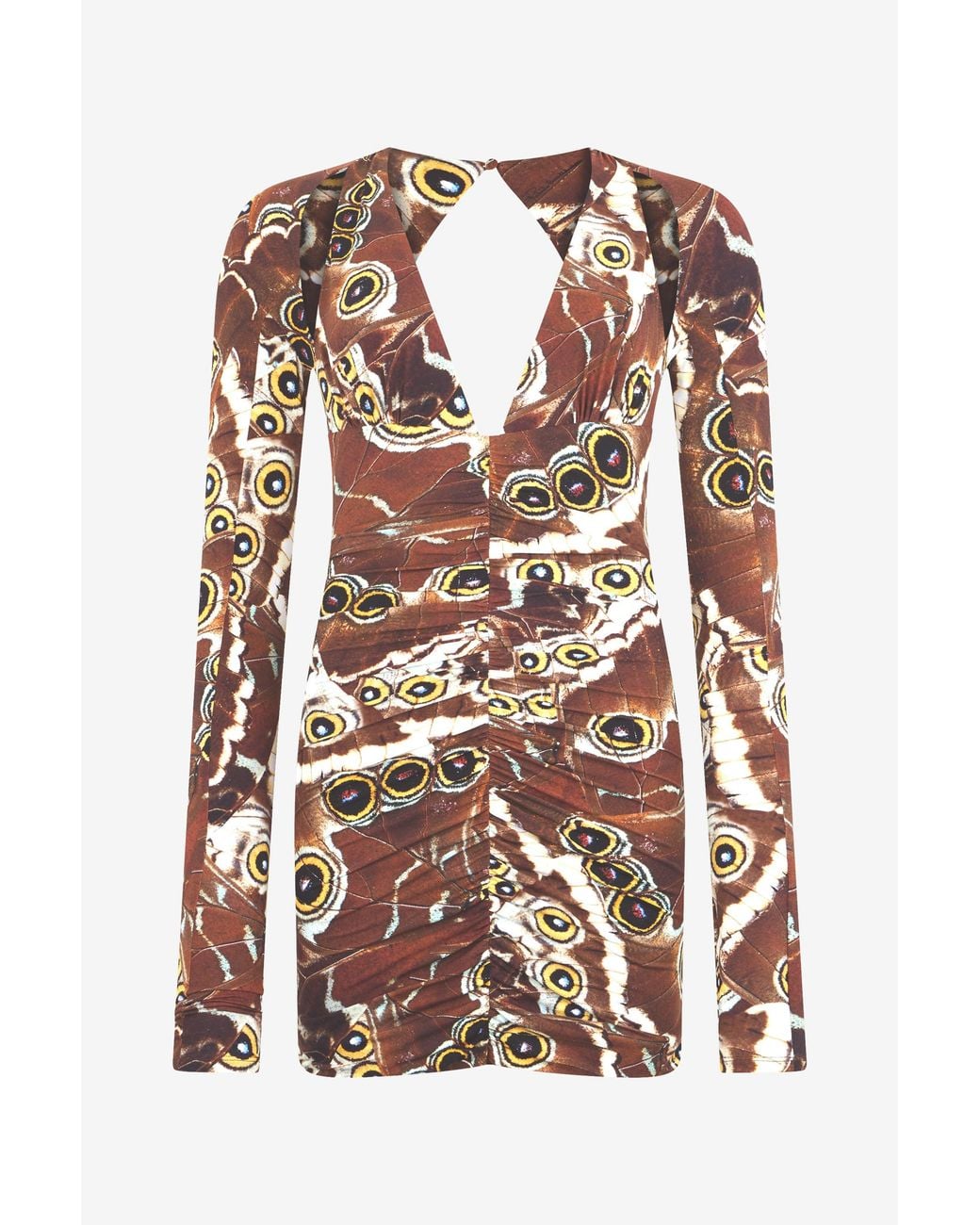 Roberto Cavalli Multicolor Mini Butterfly Print Dress