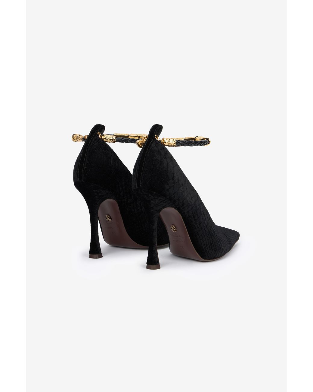 Roberto Cavalli Black Pumps With Strap