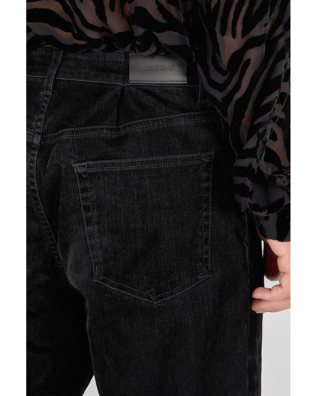 Roberto Cavalli Black Classic Jeans for men