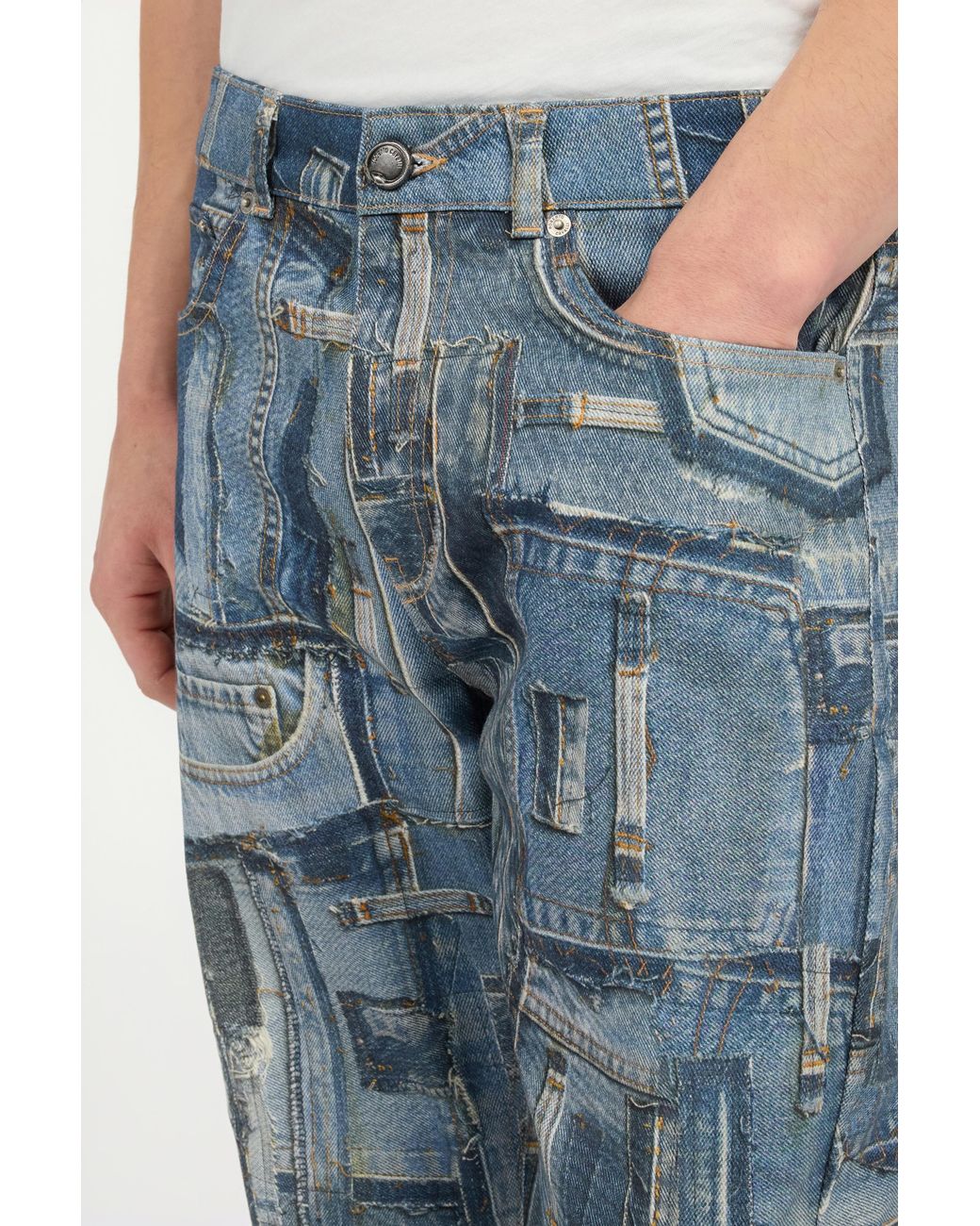 Roberto Cavalli Jeans Der Patchwork Capsule Collection in Blue für Herren