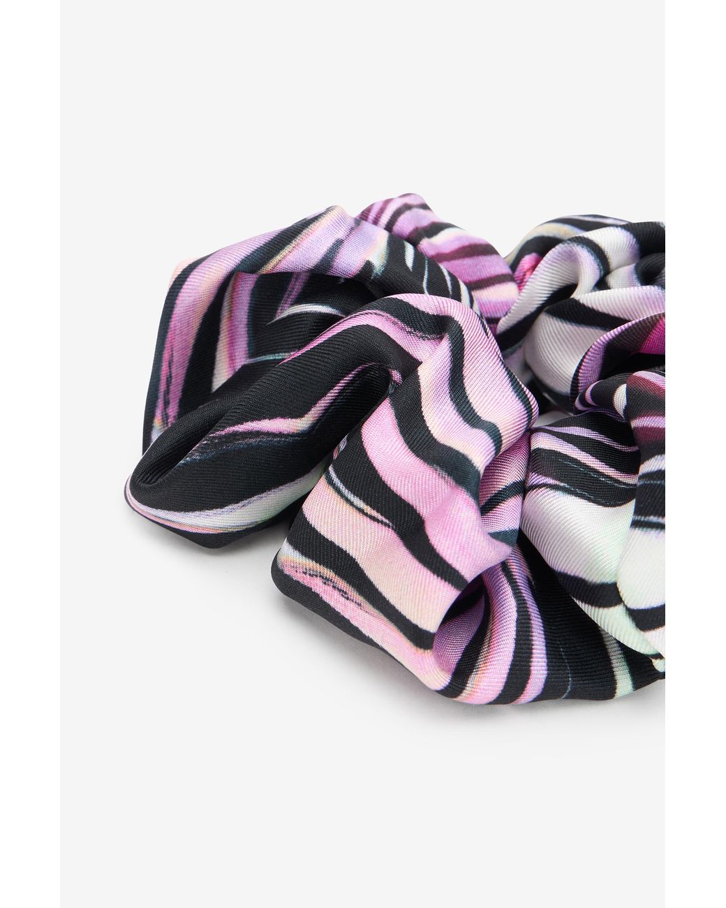 Roberto Cavalli Multicolor Ray Of Paradise Print Silk Scrunchie