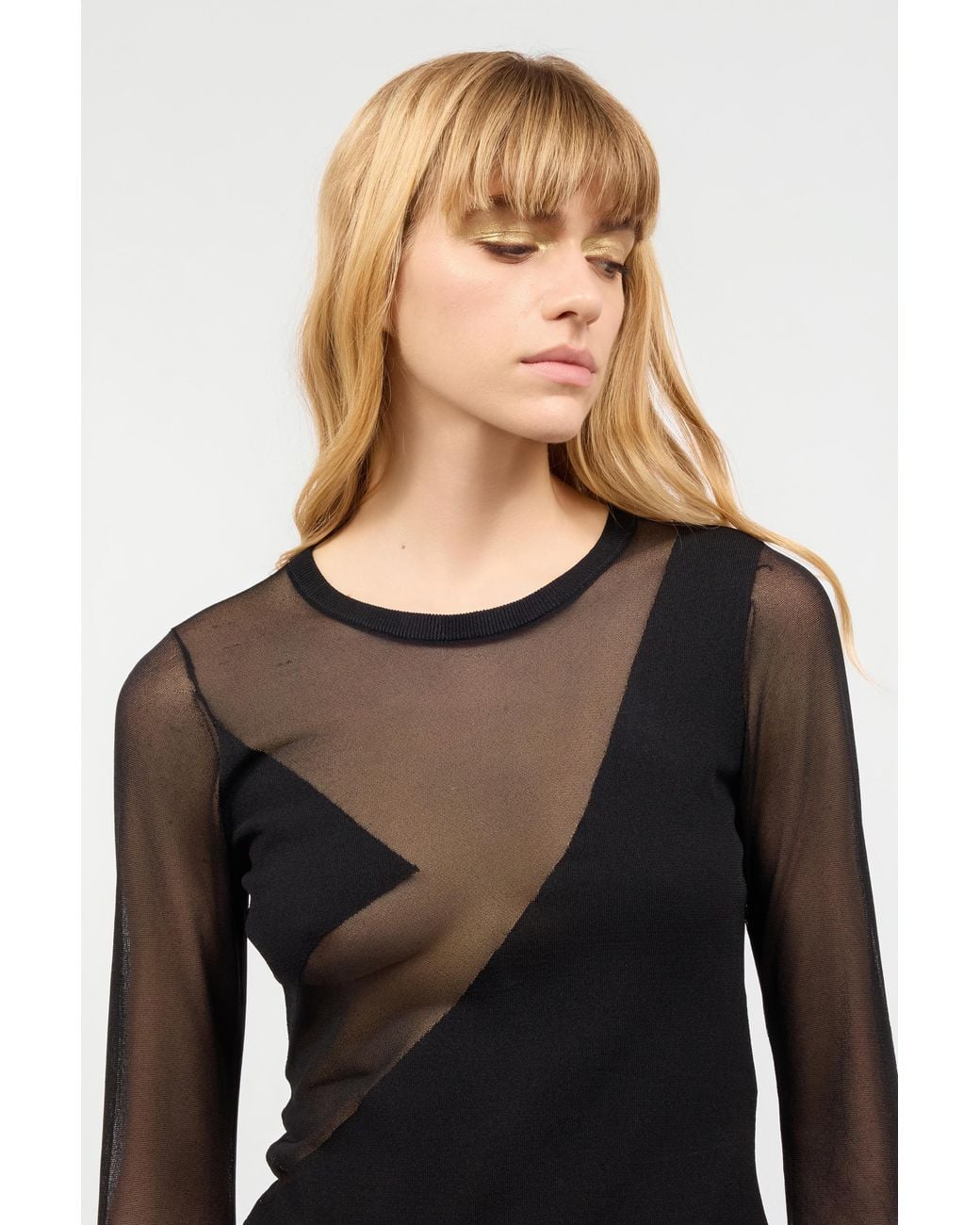 Roberto Cavalli Black See-Through Top