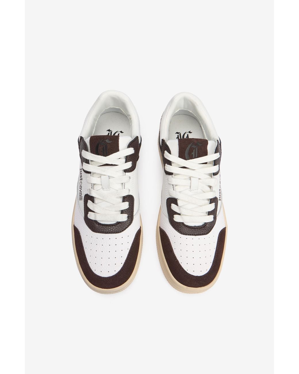 Roberto Cavalli Multicolor Leather Sneakers With Contrast Inserts for men