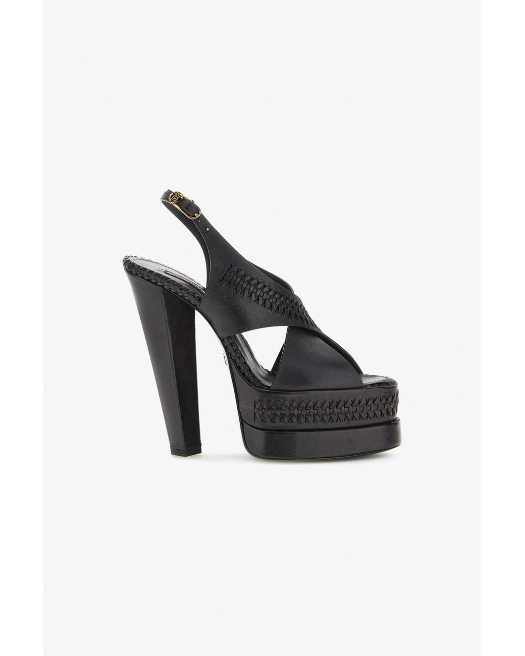 Roberto Cavalli Black Platform Sandals