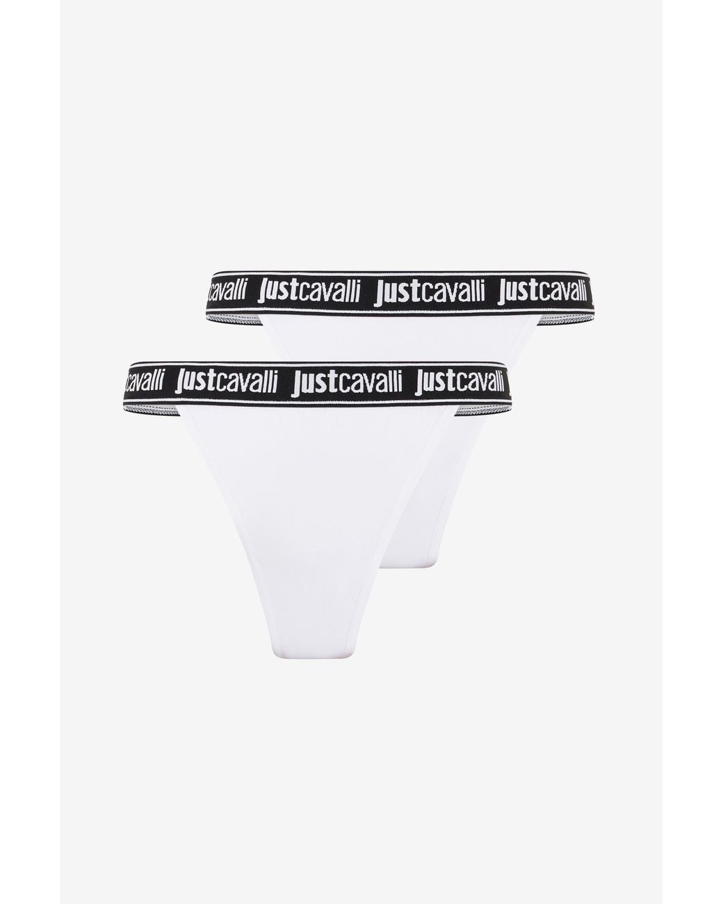 Roberto Cavalli Multicolor Two-Pack Cotton Panties With Logo Waistband