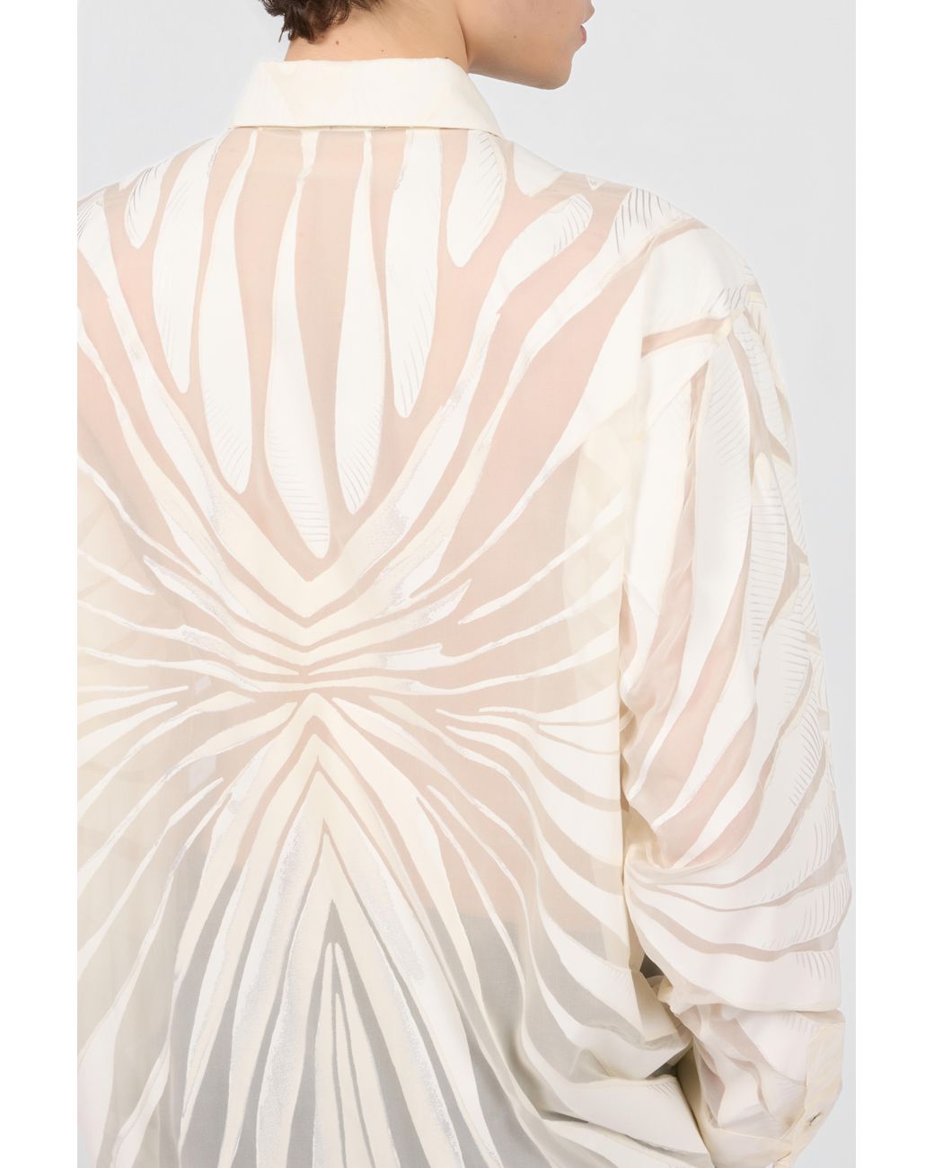 Roberto Cavalli Natural Shirt With Ray Devoré Print for men