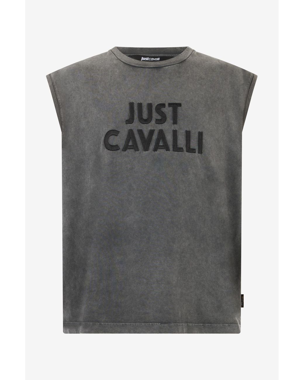 Roberto Cavalli Gray T-Shirt With Logo for men