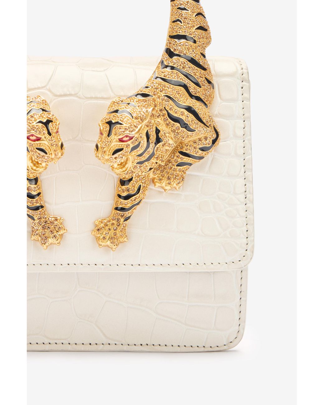 Roberto Cavalli Metallic Medium Roar Bag