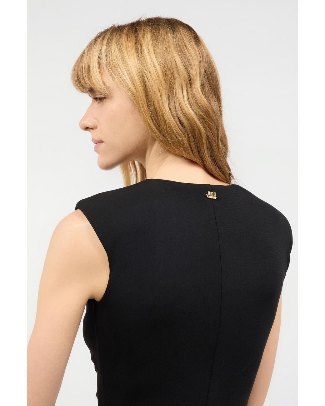Roberto Cavalli Black Sleeveless Mini Dress