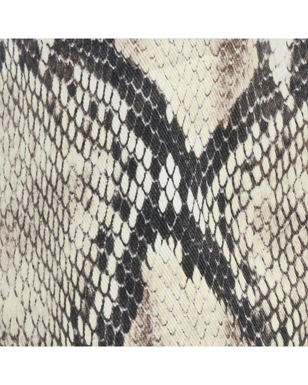 Roberto Cavalli White Rock Jeans With Python Print