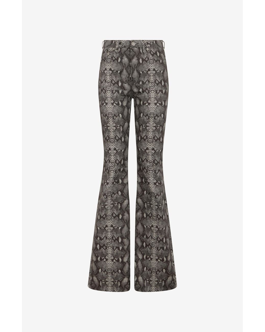 Jeans Stampa Python di Roberto Cavalli in Gray