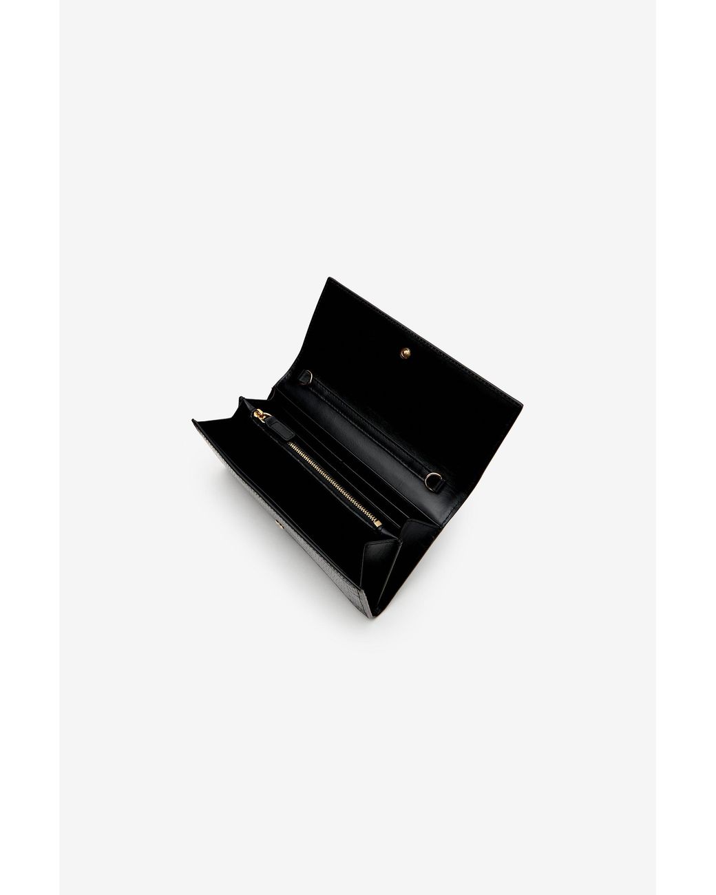Roberto Cavalli Black Serpentine Chain Wallet
