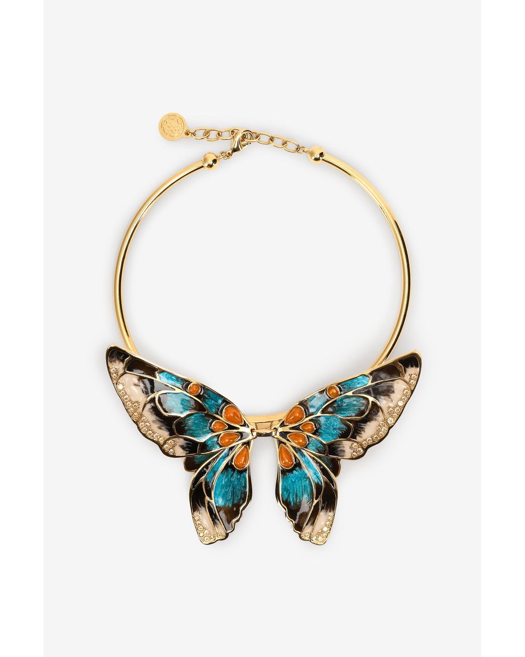 Roberto Cavalli White Butterfly Necklace