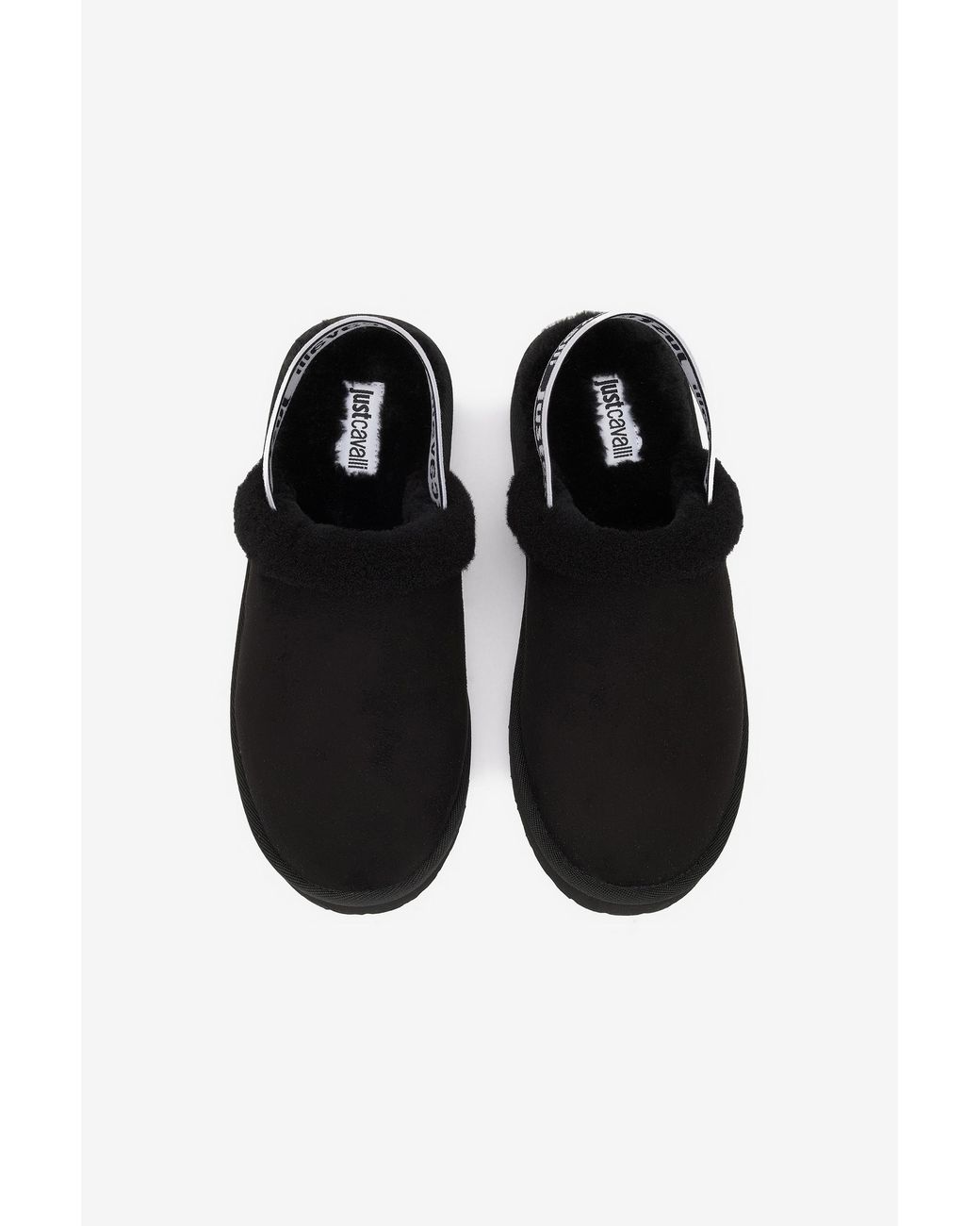 Roberto Cavalli Black Comfy Style Sabot Shoes