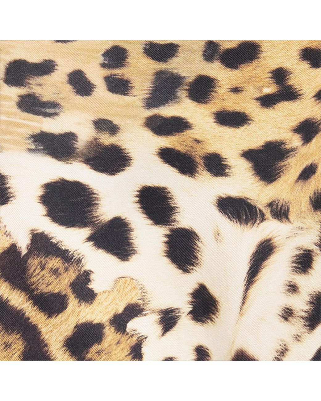 Roberto Cavalli White Silk Shirt With Animal Prints for men